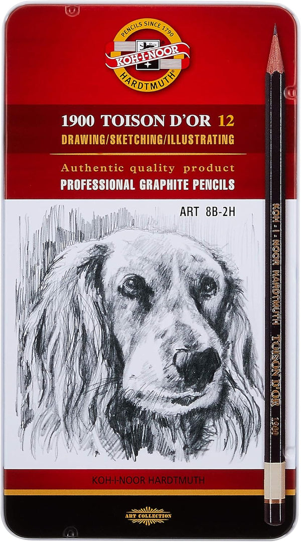 Koh-I-Noor TOISON D'OR Graphite Pencil 8B-2H (Pack of 12)