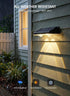 4 Pack 11 IP65 Brightown Solar Lights Outdoor Waterproof, Color Changing Solar Fence Deck Step Flood Lights, Warm White
