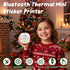 HKHKPI Mini Sticker Printer Thermal Sticker Maker Machine,Bluetooth Print Pods for Kids Teens Gifts,Pocket Printpod