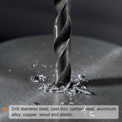 HARFINGTON 10pcs Jobber Drill Bits 1mm (5/128") Nitride Coated High Speed Steel Twist Drill Bits for Metal Wood Plastic