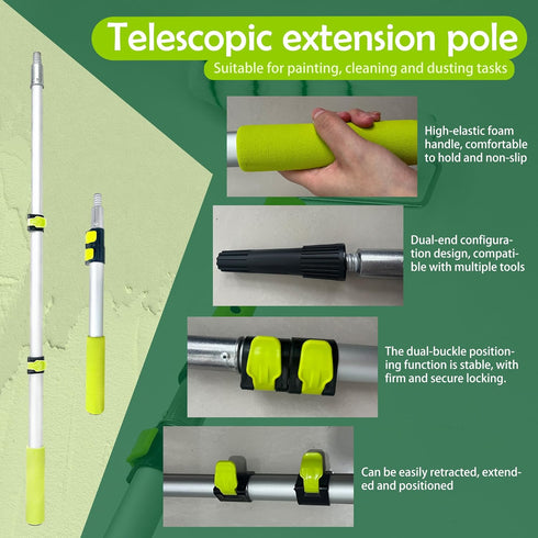 Dekonmon 28 Set, 2-4 4"9" Set Paint Roller Kit with Extension Pole, PCS Ft Pole, Paint Rollers,Paint Roller
