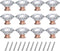 Tomorotec 12-Pack 40mm White Crystal Glass Cabinet Drawer Pull with Pink Base