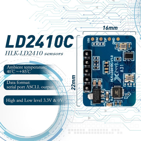 Qoroos 3 LD2410C HLK-LD2410 LD2410 24GHz PCS Sensor Module Human Presence Radar Millimeter Wave Radar Sensor Module Non
