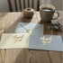 Papierville 50 Pack 25 25 60 Set Thank You Cards with Envelopes Dusty Blue & Cream Elegant Design Gold Foil Stickers