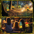 YZYOE 2 Packs of Solar Powered red and Blue Mushroom House Floor Lights, Garden Decoration Resin Cute House Mushroom