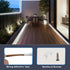 32.8ft IP68 ZAIYW Solar LED Strip Lights Outdoor, Fully Waterproof Strip Lights with Timer Remote Dim, Self-Adhesive