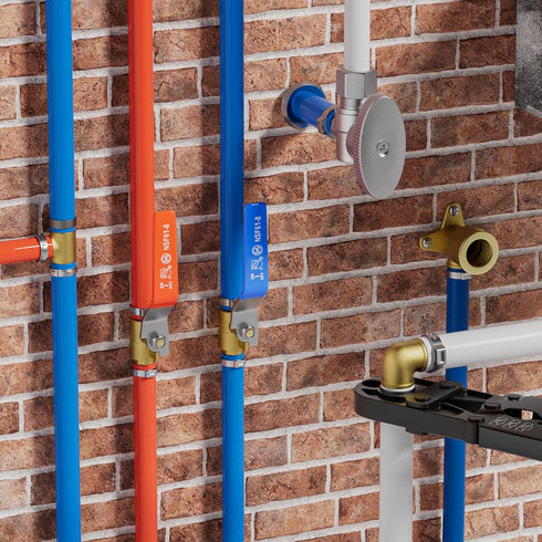 (Pack of 10) EFIELD Pex 1/2" x 3/4" Female Sweat Copper Adapter over Copper Tube Brass Fittings, ASTM F1807