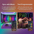 6.6 6.6Ft 400LED Programmable Christmas,Halloween,4th Smart Animated Curtain String Lights Remote APP Control x RGB