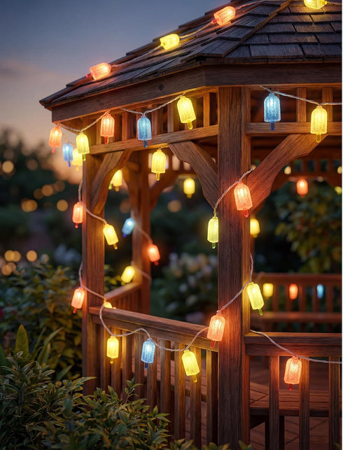 10 10 Bulbs, Summer LED Popsicle String Lights, Multicolor Ice Cream with Mini LED Indoor Outdoor Plug in Fairy Lights