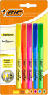 Bic Highlighter Pen Set, Ideal for Home, Office, and School, Assorted Colours, Pack of 5