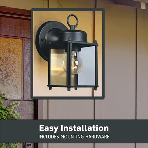 Pack 2, 8.25 Inch Set D334M-5EW-BK2 Designers Fountain Ivy Trail Outdoor Light Fixture of Exterior Wall Lantern Sconce