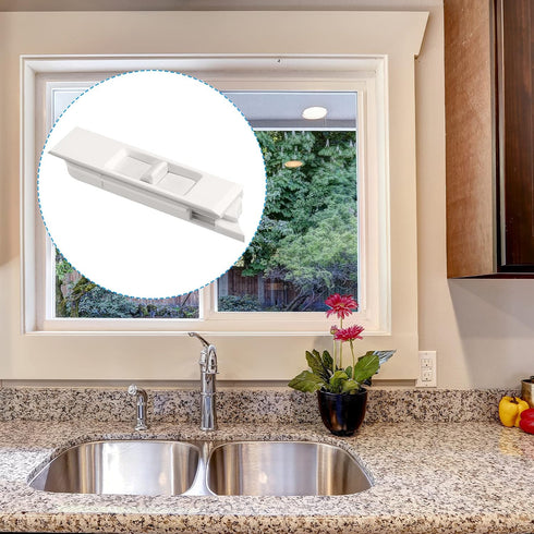 White Plastic Tilt Latch Pairs, Snap-In Spring Loaded Sliding Window Accessories, 20 Pieces