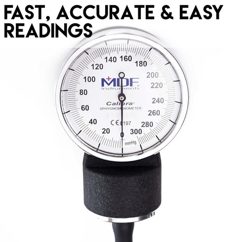 MDF Instruments Calibra Aneroid Premium Sphygmomanometer, Blood Pressure Monitor with Adult Cuff