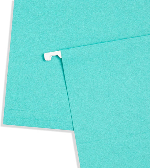 Blue Summit Hanging File Folders for Organization, Letter Size, Assorted Gem Tones – 25 Pack