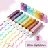 Mr. Pen Glitter Highlighters, 8 Pack, Chisel Tip in Pastel and Metallic Colors, Sparkly Aesthetic Highlighters