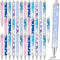 Yeaqee 36 Pcs Winter Themed Snowflake Pens, Frozen Ballpoint Pens for Winter Birthday Party, School Reward Prizes