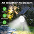 1 Pack 3 nipify Solar Spot Lights Outdoor Waterproof with Modes, Solar Spotlight Light for Outside Yard Landscape