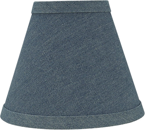 Aspen Creative 32108-2A, 3" 6" 5" Set 2 Hardback Empire Clip-On Chandelier Lamp Shade, Washing Blue, Top x Bottom x