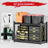 Jaqiumn 2Tier 27.8" 19.8" 13.78" Workbench, Adjustable Shelving Work Table, Steel Storage Rack for Garage, Warehouse