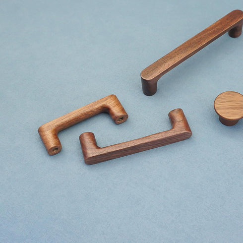 4" (4" Walnut Wood Drawer Pulls Handle Modern Dresser Knob Kitchen Cabinet Pulls Handles Furniture Handles Hole