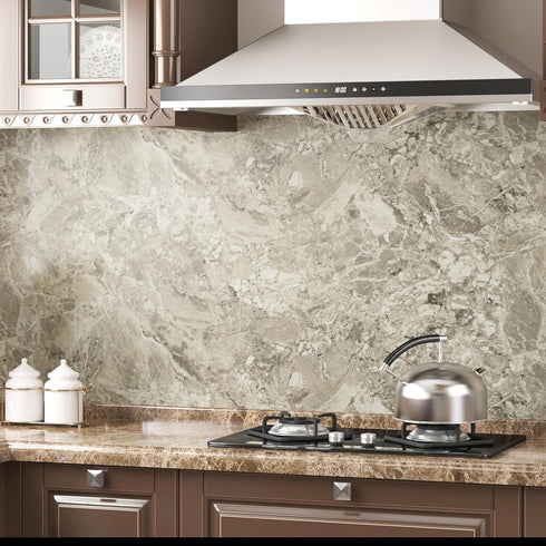Light Brown Marble Contact Paper Marble Wallpaper Peel and Stick Removable Waterproof Wall Paper Roll Self Stick Marble Paper for Kitchen Bathroom Countertops Cabinet Shower Wall 15.75"x78" by Wallderful
