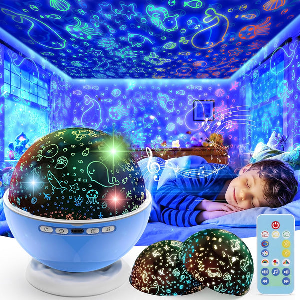 BAISIQILB Night Light Projector,Night Light for Kids Room with Remote and Timer,360 Rotation,3