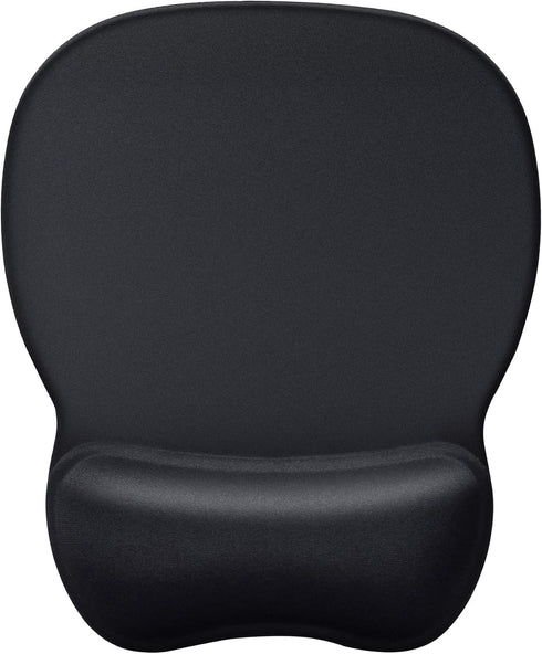 MROCO Ergonomic Mouse Pad, Black Color with Gel Wrist Rest, Comfortable Non-Slip PU Base, 9.4 x 8.1 in