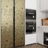 15.8"x80" LACHEERY Brushed Black Gold Stainless Steel Contact Paper for Appliances Black and Gold Metallic Wallpaper