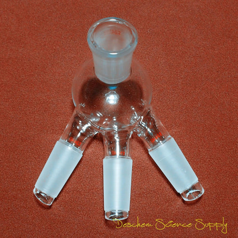 24/40 Cow-Shaped Glass Distillation Receiver Adapter for Lab Use