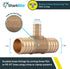 SharkBite 1 Inch x 1 Inch x 1/2 Inch Crimp Reducing Tee, Brass Plumbing Fitting, PEX Pipe, PE-RT, UC415LFA by SharkBite