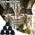 Set 6,Mini 3" 6" x5" Bulb,Pleated Bulb(Black) Chandelier Shades of Lamp Shade Top x Bottom Slant,Small Lamp Shades Clip
