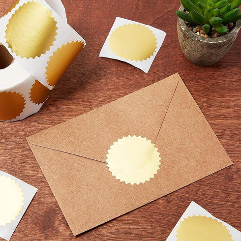 Stockroom Plus Round Gold Mailing Label Stickers Roll, Gold Envelope Seals, 2 inch, 500 Pieces