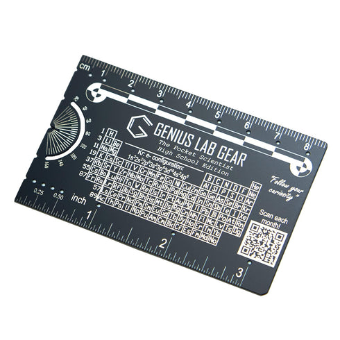 The Pocket Scientist High School Edition, Wallet Science Ruler Scale and Unit Conversion Reference for Students
