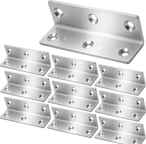Evadow 20Pcs Stainless Steel Corner Braces Heavy Duty Inside Corner Brackets, 3.14" Right