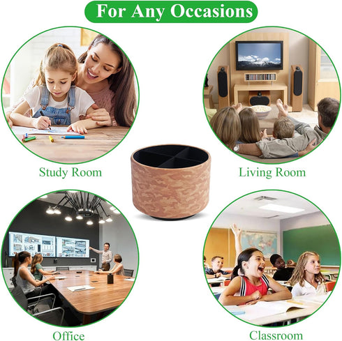 Holder,360 Holder,4 Organizer(1-Camouflage Round Leather Art Supply Organizer,Remote Control Degree