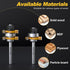 2 Set, 1/4 Inch 3 PCS Professional Tongue and Groove Router Bit Shank Teeth Adjustable T-Shape Wood Milling Cutter