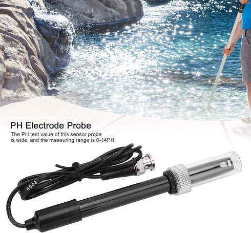 Garosa PH Probe 0-14 PH Detect Sensor Acquisition Monitoring Electrode Replacement Probe Connector Cable