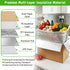 Convivium 4 Pack Pack Frozen 12''x5.5''x7.5'' Insulated Shipping Boxes with Foil Liner Bags, Reusable Thermal Cooler