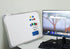 Whiteboard Set - 24 x 18 Dry Erase Board with 1 Magnetic Eraser, 4 Markers, 4 Magnets - Small Hanging Scoreboard for