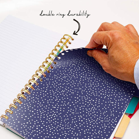 Pukka Pad Carpe Diem 5-Subject Double Spiral Bound Notebook 3-Pack - 200 Pages of 80GSM Paper with Repositionable