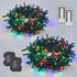 YEGUO Christmas Lights Battery Operated, 2 Pack Each 33ft 100 LED Multicolor