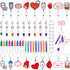 Henoyso 54 Pcs Mini Highlighter Nurse Pens Bulk with Keychain, Retractable Badge Reel, Marker Pen for Nurses Gift