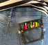 SUCHI Pocket Protector Pen Holder Organizer for Shirts, Multi-Purpose Pouch for School, Office, 2 PACK (Gray and Blue)