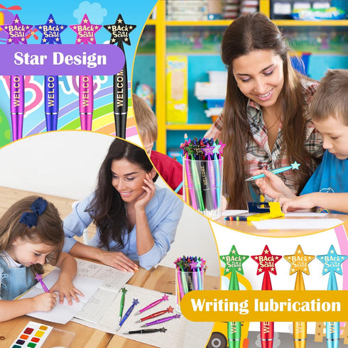 Sherr 72 Pcs Ballpoint Pens - Welcome Back to School Supplies, First Day Gifts for Students, Office Supplies