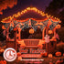 FFZZKJ 8 9.9FT 30LED Orange Lights for Halloween Lights String Garland Black Cloth with Timer Modes Battery