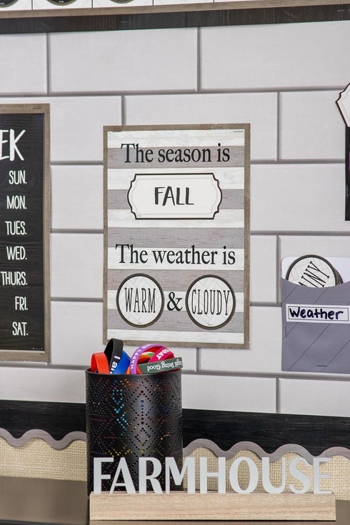 Teacher Created Resources Modern Farmhouse Calendar Bulletin Board for Classroom Organization