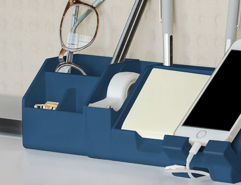 Bostitch Office Konnect Tape Dispenser with Premium Single-sided Tape, Sticks to Desk, Blue (KT-TAPE-BLUE)