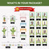 Decorably 77 Pcs Cactus Classroom Decor - Birthday Board Set for Classroom, Cactus Themed Decorations