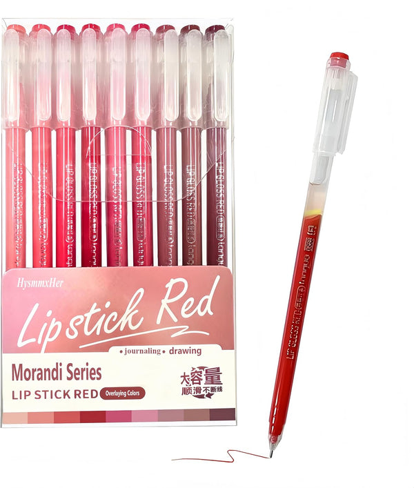 HysmmxHer 9 Colored Gel Pens Set, 0.6mm Fine Point for Black Paper &