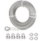1/4 Stainless Steel Cable, 25ft Wire Rope with Wire Rope Clamps and